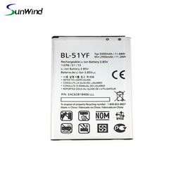 BL-51YF Lithium Battery For LG G4  H815T H818P H818T H8185K H819 LS991 H811 H810 VS986 Standard Battery 3.85V 3000mah