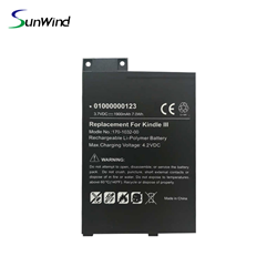 Rechargeable 3.7V 1900mAh replacement li-ion polymer Kindle3 Battery for Amazon Kindle 3 1900mah