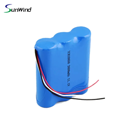 11.1V Rechargeable Batteries Pack Li-ion 3s1p Li Ion Lithium Ion 18650 Battery Pack 2600mah