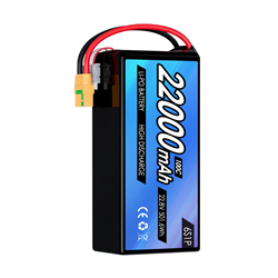 High Capacity 22.8V 22000mAh RC FPV Drone Battery HV 100C 6S Llipo Drone Lithium Battery for FPV UAV Aircraft Extreme Condition