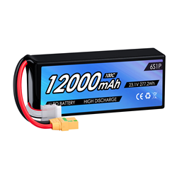 23.1V 12000mAh 7inch X8 Lipo Drone 6s1p Lipo Battery 100c Soft Case Lihv Fpv Batteries for Light Weight Fpv Multi-Axis Drone