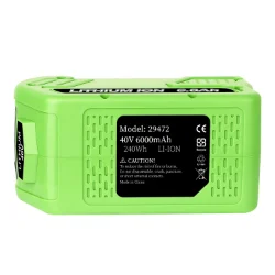 High Capacity Power Tools Battery for Greenworks 40V 6.0Ah Replacement Battery for Power Tools 29252 20202 22262 Etc. Models