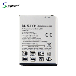BL-53YH Best-Selling Mobile Phone Battery For LG G3 F400L SK D830 D857 D858 D859 replacement battery  3.8V 3000mAh